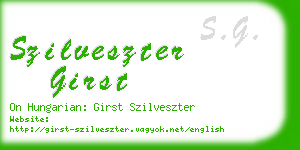 szilveszter girst business card